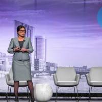 Kuhelika De sharing thoughts about the economy at the 2023 Economic Forecast